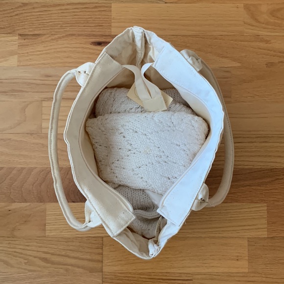 📍FIRM📍VTG Cotton Knit and Canvas Tote MUST BUNDLE - Picture 8 of 15